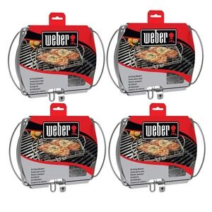 4-Pack Stainless Steel Fish Grill Baskets BBQ Nonstick Fits All Grills 8.3x6.9